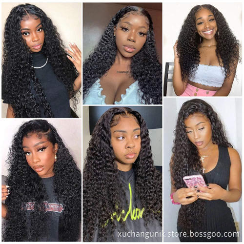Cheap Malaysian Human Hair Lace Front Wig With Baby Hair Unprocessed Raw Virgin Cuticle Aligned 360 Lace Frontal Wig Kinky Curly